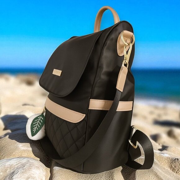 Black and Tan Women's Backpack - Picture 9 of 11